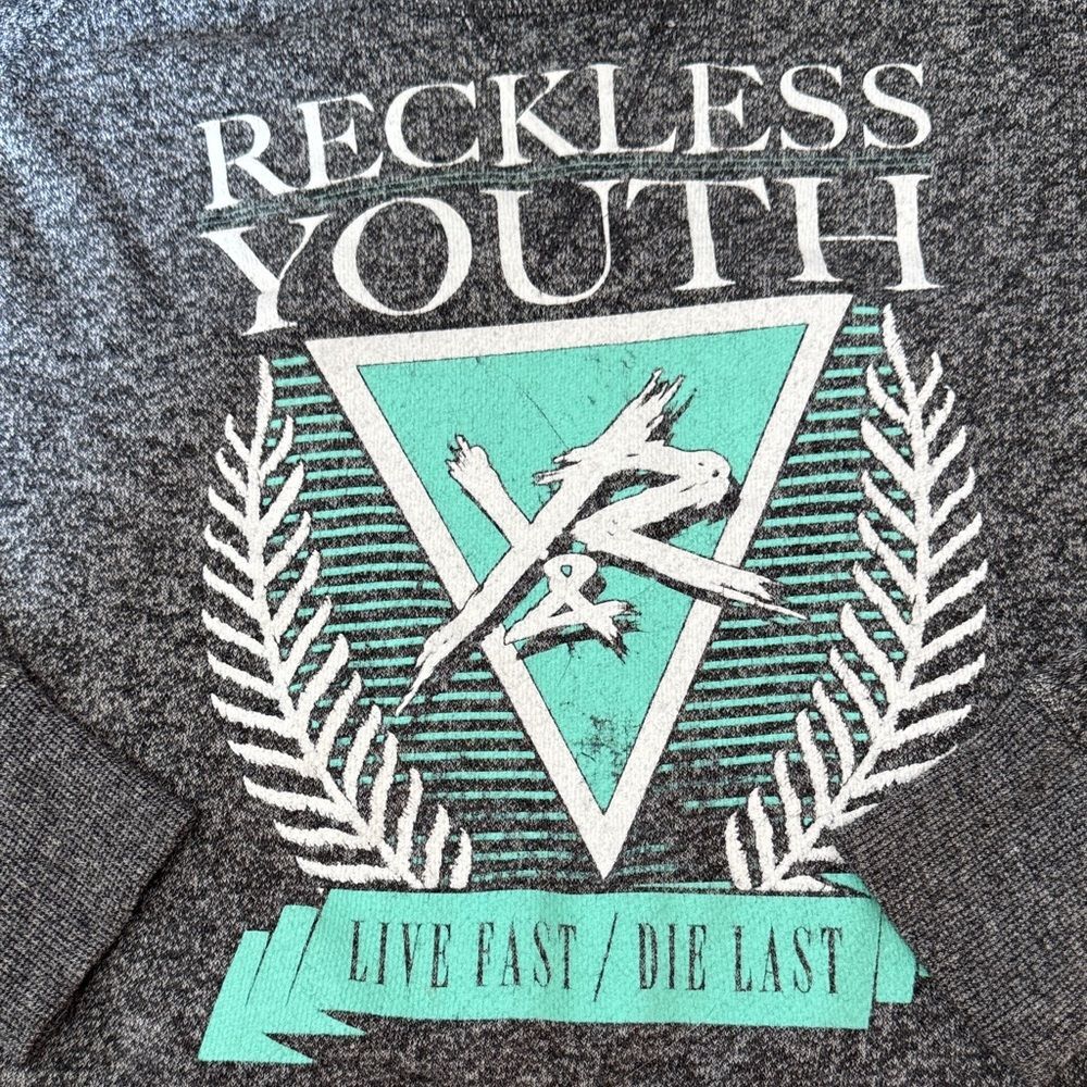 Young & Reckless Gray and Blue Sweatshirt - Picture 3 of 9